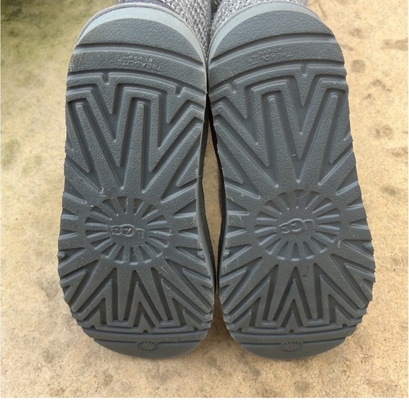 UGG Women's Classic Cardy Grey Knit Sweater Button Boot Size 8 - Picture 6 of 11